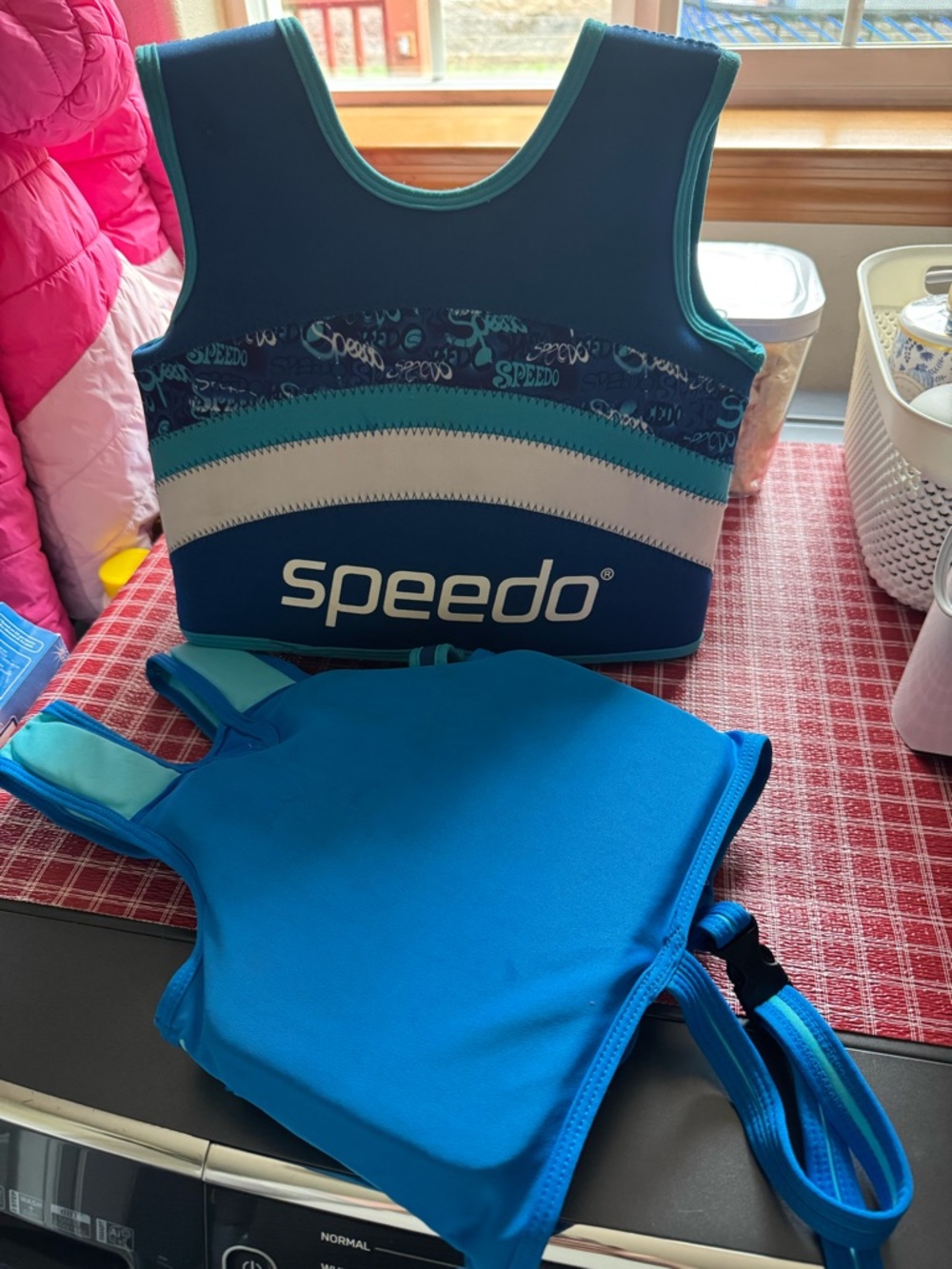 Speedo & swim school brand Kids Blue and Aqua Neoprene Swim Vest Set of 2 UPF 50 - Picture 2 of 6